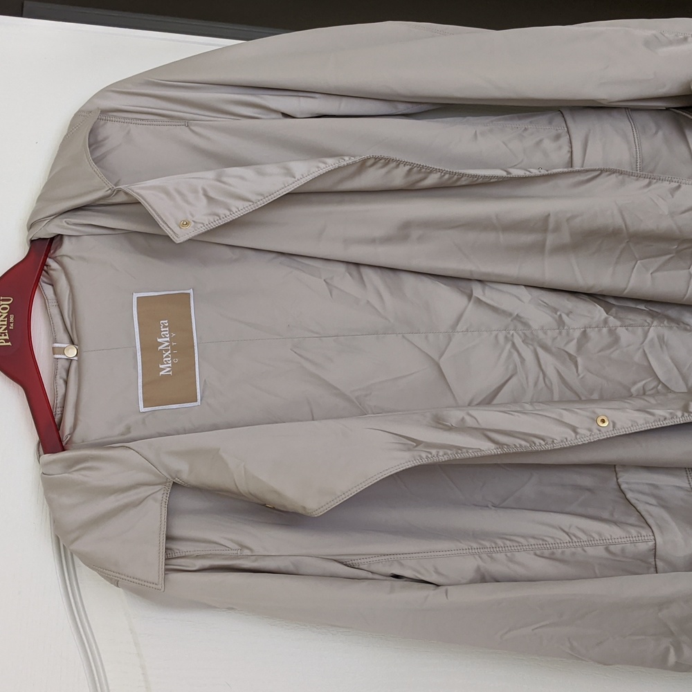 MaxMara City Trench Coat, Size 8, Beige Neutral